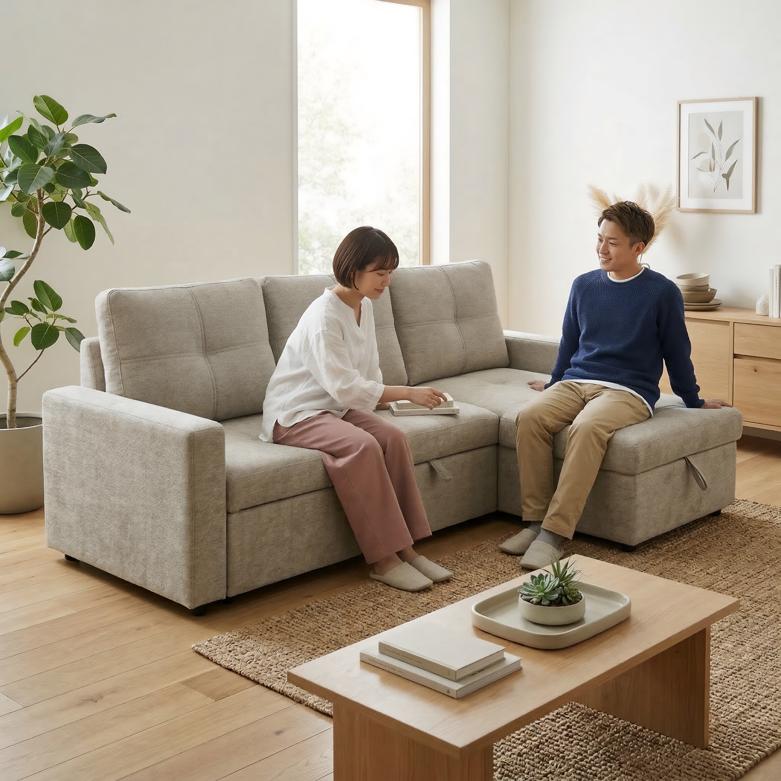 カウチソファ ファブリック